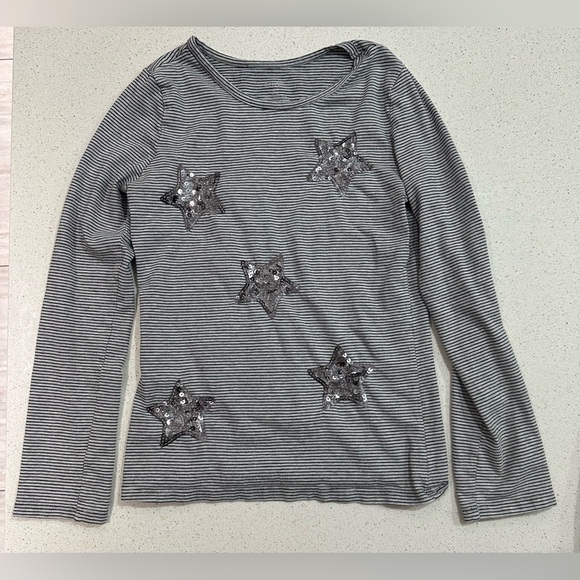 đGeorge: Girls Long Sleeve Shirt with Star Embellishments -Size Mđ - Picture 1 of 3